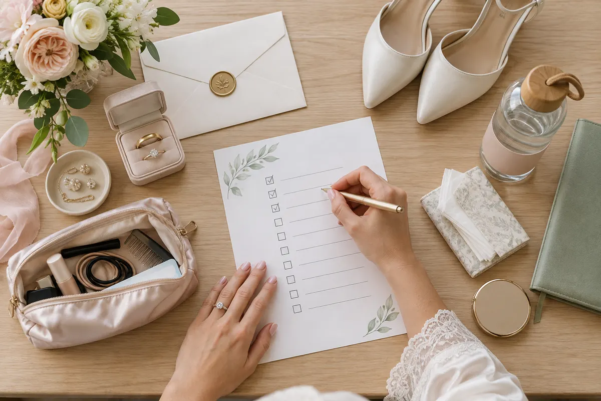 Checklist com itens essenciais para a última semana do casamento