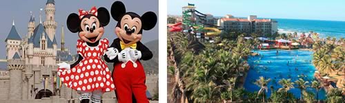 Beach Park Fortaleza Ceará e Walt Disney World em Orlando